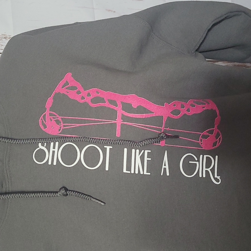 Shoot like a Girl Hoodie - Picture 2 of 4